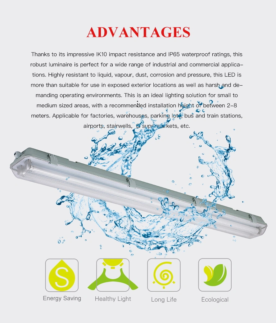 TUV/CE/CB Approved IP65 Waterproof Lighting Fixture, LED Tri-Proof Light, LED Tri Proof Light, Vapor Tight Light, LED Water Proof Light, Weather Proof Light