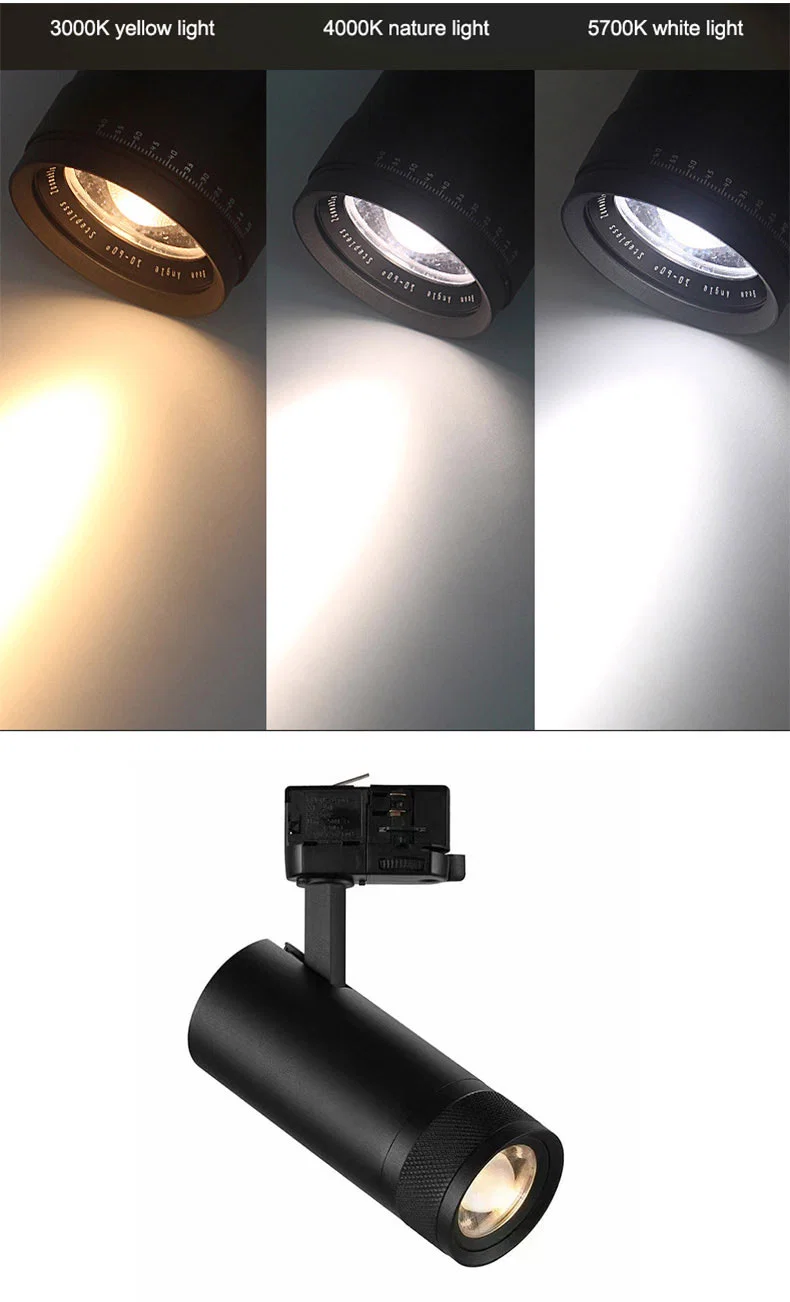 Commercial Dali Dimmable 10W15W 20W 30W Adjustable Focus LED Track Lighting for Fashion Store