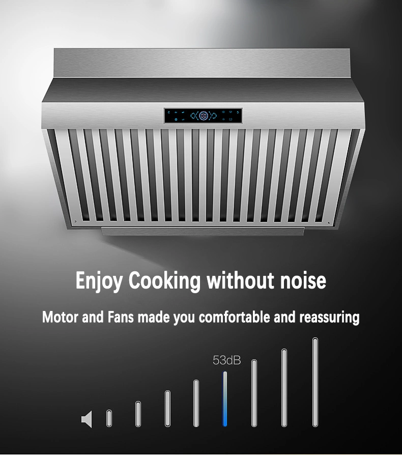 Household Kitchen Exhaust Cooking Appliances Coffee Shop Commercial Cooker Range Hood