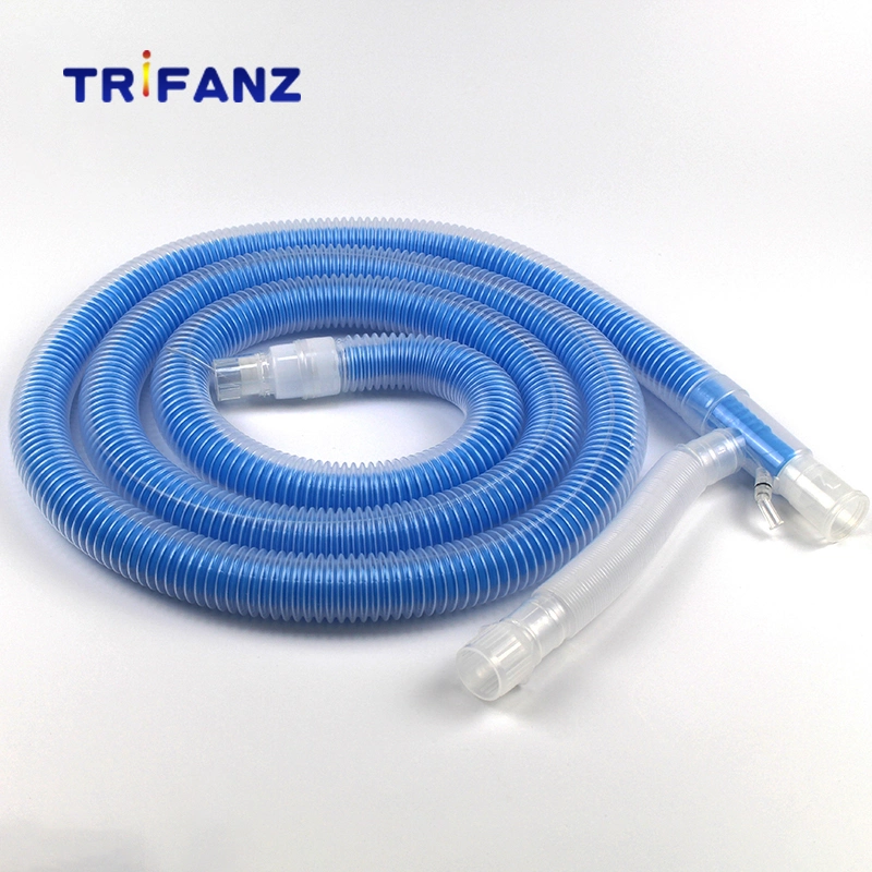 Disposable Mechanical Ventilator Tubing Corrugated Anesthesia Breathing Circuit