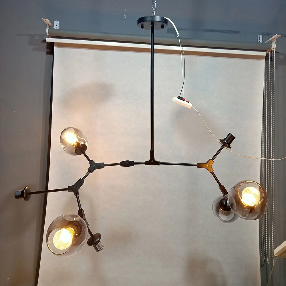 Modern Luxury Decoration Light Hanging Lamp Crystal Chandelier LED Pendant Lighting for Dining Room Strip Lights