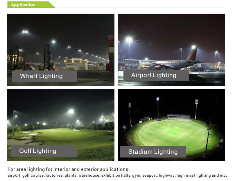 1000W 160lm/W 160000lm Wall Installation Outdoor High Mast Lighting Fixtures