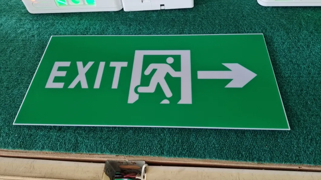 Exit Sign Waterproof IP30 LED Emergency Light Running Double Sided Acrylic Man White Ni-CD 90 3 Years Business Sign No Light 120