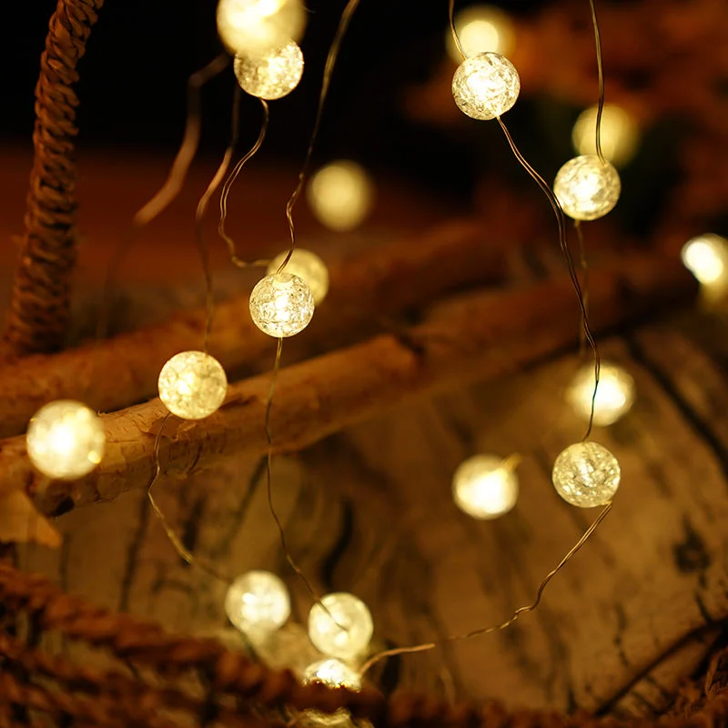 Holiday Light Chain Ball LED Lamp Christmas Novelty Ball String Lights