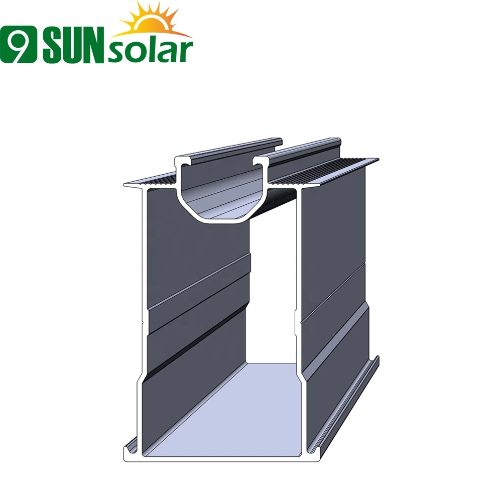 Solar Ground Mounting Rail System Bracket for PV Modules Structure Solar Ground Mounting System