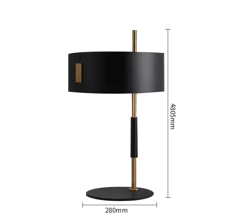 Modern Fashion Matt Black Desk Table Lamp Lighting for Bedroom Bedside