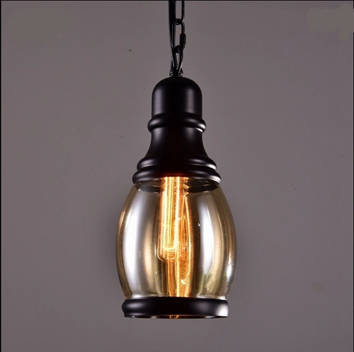 Fashion Antique Cognac Glass Hanging Lamp Pendant Lighting for Dining Room