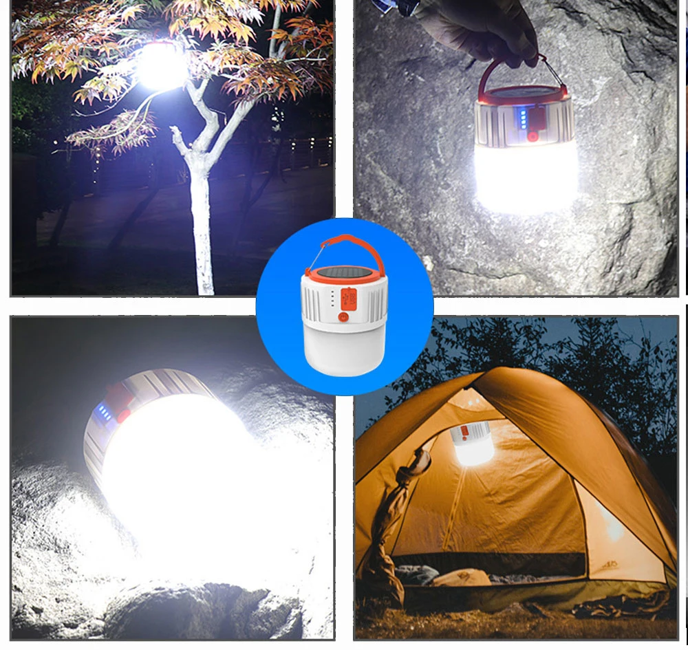 5 Modes USB Solar Portable Tent Lamp Outdoor Night LED Bulb Lamps