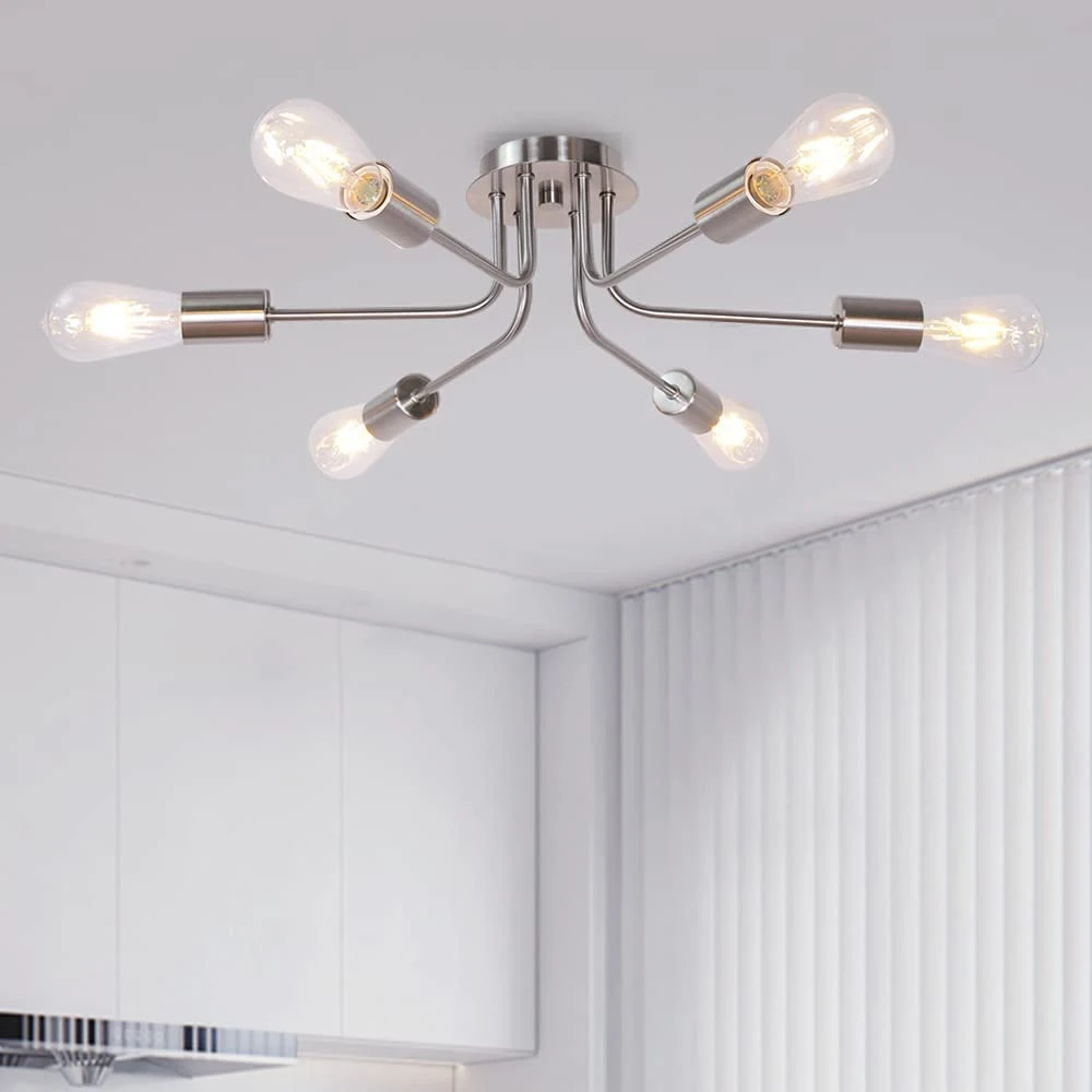Semi Flush Mount Ceiling Light Can Be Used as Indoor Lighting Kitchen Living Room, Bedroom, Hallway, Entryway Cafe Bar or Accent Lighting Ceiling Light