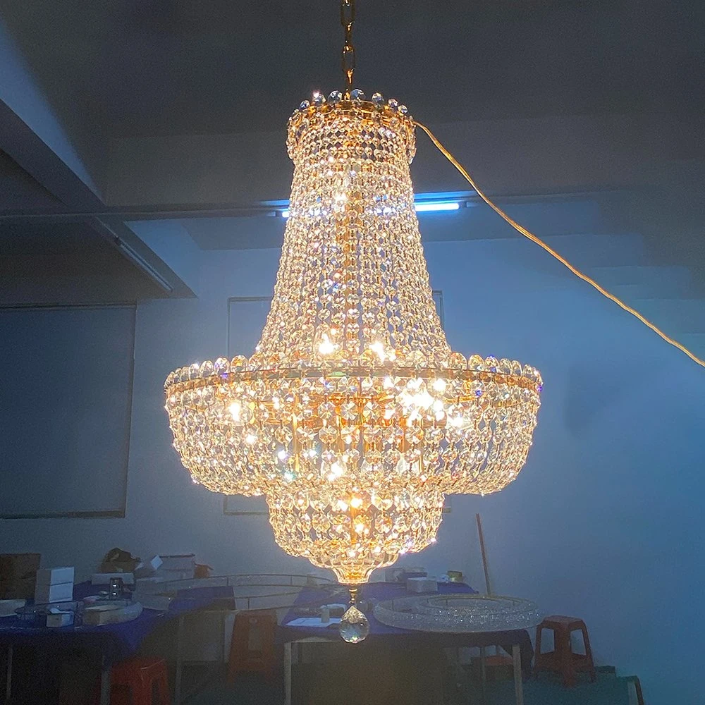 Crystal Chandelier Luxury Spiral Contemporary Raindrop Chandelier Lighting Adjustable Hanging Pendant Ceiling Lighting