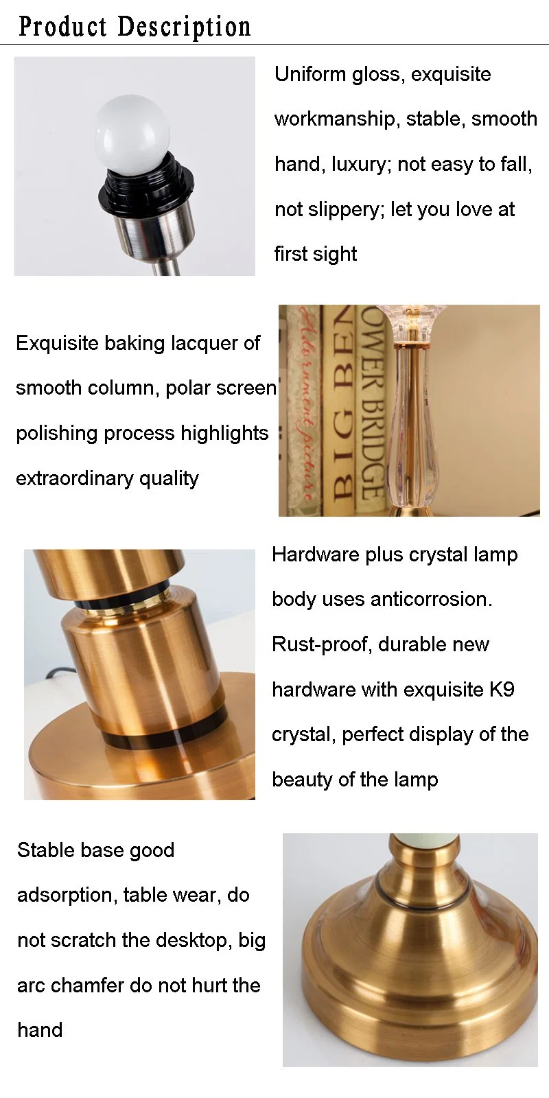 Modern Lighting Decorative Table Light, Touch Table Lamp, Tiffany Lamptable Lamp (OT6036)