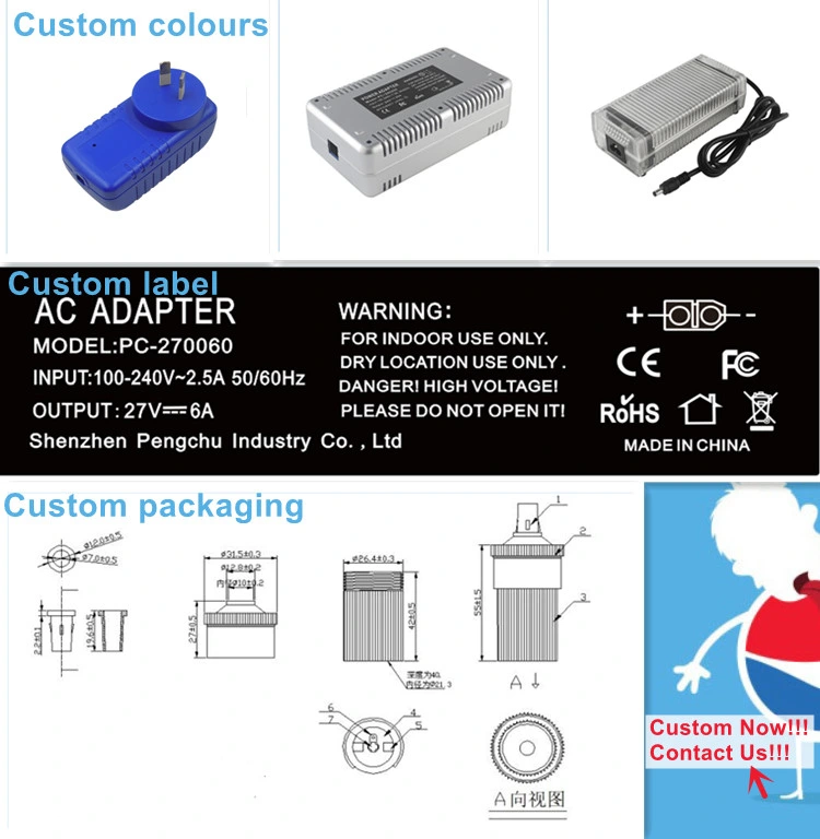 UL CE FCC RoHS SAA C-tick 5V 6V 9V 10V 12V 15V 19V 24V 36V 500mA 0.5A 1A 1.5A 2A 3A 4A 5A Wall Charger/LED LCD CCTV Power Supply/AC DC Switching Power Adapter