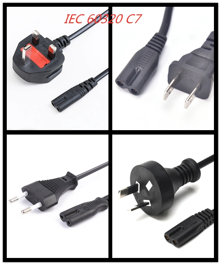 UL/VDE 1M 2M 3M 5M 14 16 18AWG 250V 2.5A 10A 15A Male to Female IEC 60320 C5 C7 C14 C13 Extension Cable AC Power Cord with UK EU AU US Schuko Swiss South Africa