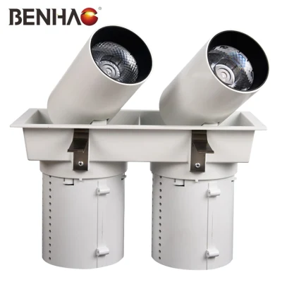  Retractable plegable Accesorio de iluminación LED Empotrables de techo LED Enchufe doble luz abajo