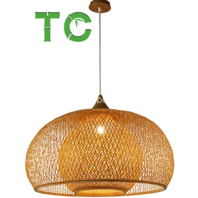  Precio barato de lámparas de bambú, lámpara de bambú, lámpara colgante de bambú, pantalla de lámpara de bambú para isla de cocina, iluminación de lámparas de araña, lámpara de techo colgante tejida a mano.