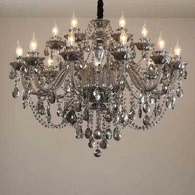  European Living Room hollín Bedroom lámpara de cristal Luz vela de lujo Iluminación para el hogar (673)