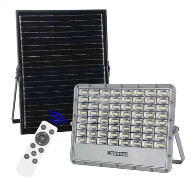  Lámparas de luz de inundación LED alimentadas por energía solar, al por mayor, a prueba de agua IP65, para exteriores, con precios de calle, de ahorro de energía, de 50W, 100W, 200W y 300W.