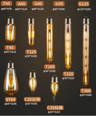 LED 4W Candle Filament Bulbos ST64 A60 E27edison antigüedad decorativa Iluminación