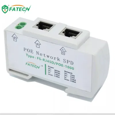 Protector contra transitorios de señal de Poe de carril DIN RJ45 1000m