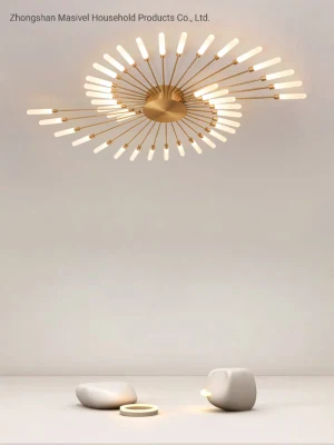  La Fábrica Moderna estilista Masivel Latón LED lámpara de techo con tapa de acrílico decorativo de interior de la luz de LED