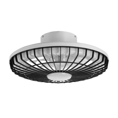  En Plástico ABS Bladeless oficina en casa comercial Falso Techo ventilador de caja de luz LED con mando a distancia