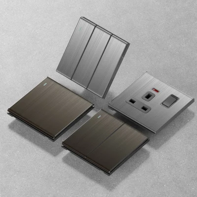  T3,1 2023 interruptor de pared de luz eléctrica de acero inoxidable ultra fino y. Interruptor de pared eléctrica estándar para mayoristas