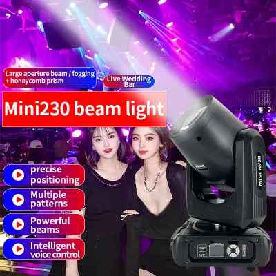  2023 Nueva luz profesional Sharpy 7R Luz de cabeza en movimiento Mini 230W Haz para DJ disco Nightclub Wedding Party