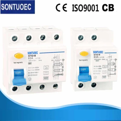  RCCB B Modelo 2p 4p disyuntor de corriente residual con Aprobaciones CE/CB
