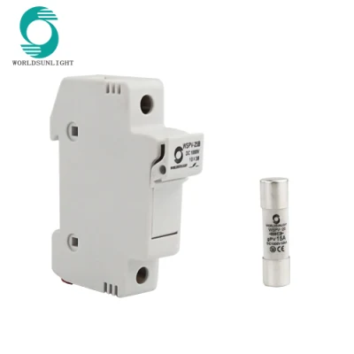  Worldsunlight un conjunto 10*38mm 1000V DC 20un fusible de Solar Fotovoltaica con portafusibles
