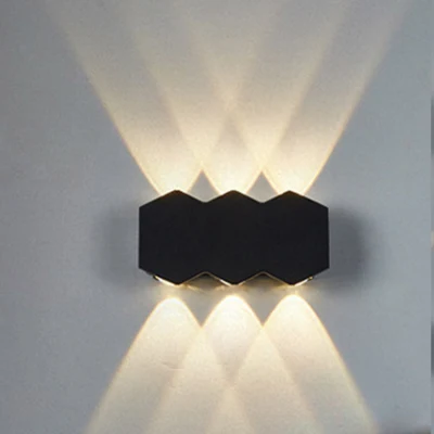  Moderno LED pared Luz arriba abajo Soporte de pared Luz Interior exterior Casa dormitorio Hotel Iluminación decoración Lámparas de pared 2W 4W 6W 8W