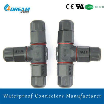  IP68 conector macho de cable resistente al agua móvil para contacto eléctrico LED