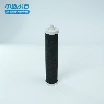  Filtro de bloqueo de carbono de poste mineralizante alcalino roscado para purificador de agua