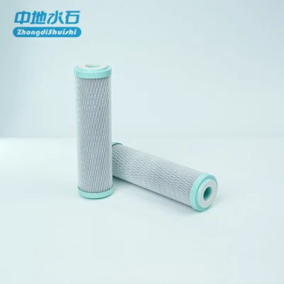  Filtro de bloque de carbono de poste mineralizante alcalino de 10 pulgadas para retroceso Purificador de agua por ósmosis