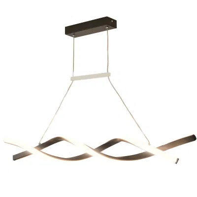  Comedor moderno de aluminio de la oficina de la onda banda araña colgante Iluminación