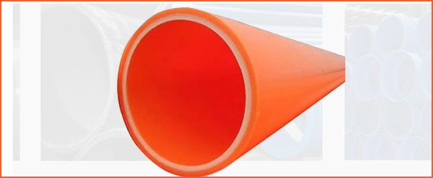 Orange Mpp Electrical Wire/Cable Protection Pipe High Pressure Plastic Conduits