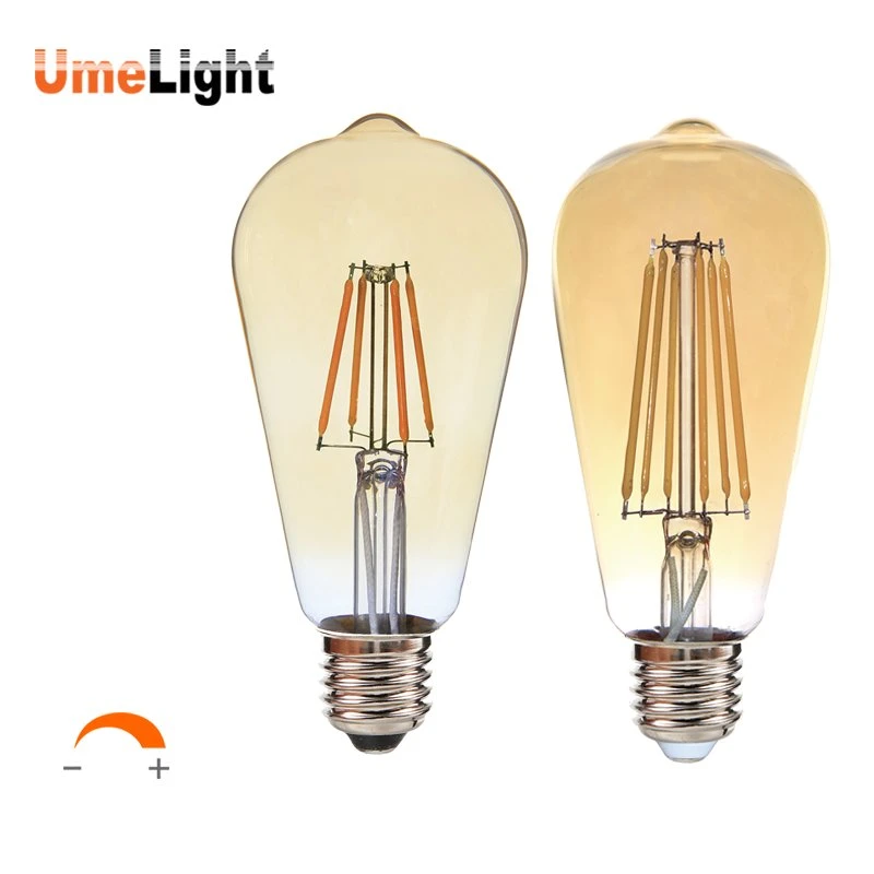 Best Filament Lamp Vintage LED Edison Bulbs Equivalent Dimmable St64 Antique LED Filament E26 Medium Base Light Bulbs Chandelabra Lighting for Bedroom Office