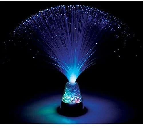 Ice Fiber Optic Mood Novelty Lamps Lighting Glacier Lite with Color-Changing Crystals Base