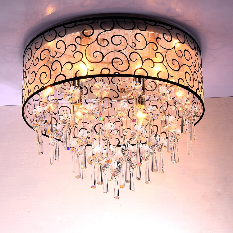Frabic Crystal Bedroom Ceiling Lights Fixtures for Indoor Home Lighting (WH-CA-29)