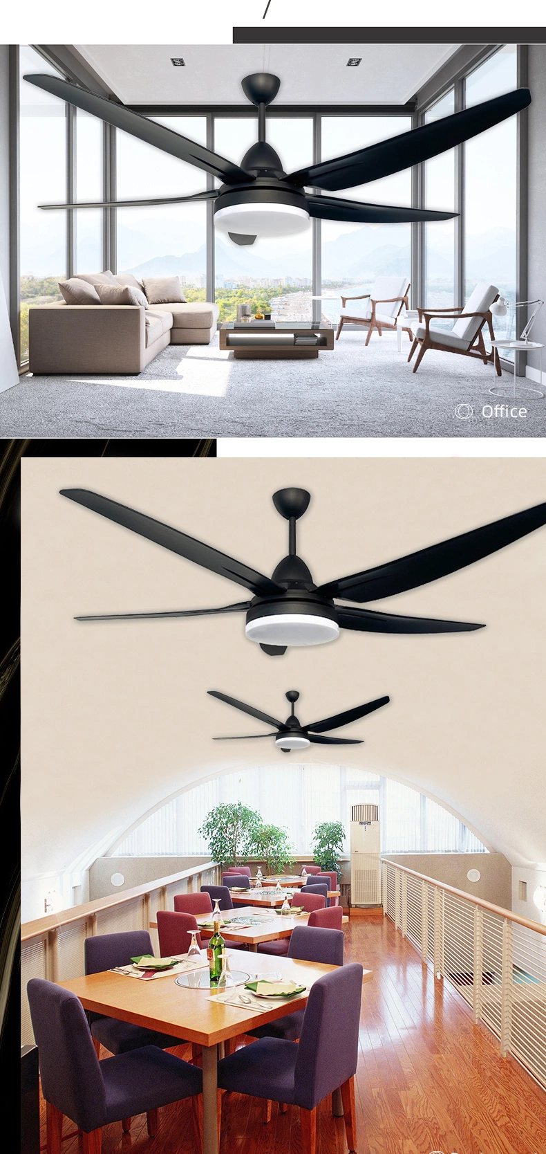 Efan a Series Manufacturer of 56inch Industrial Ceiling Fans with Lights