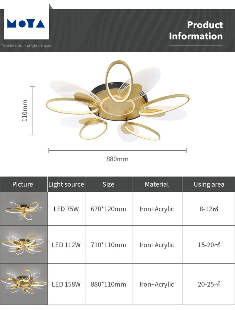 Nordic Luxury Lamp Decoration Home Bedroom LED Modern Ceiling Lighting