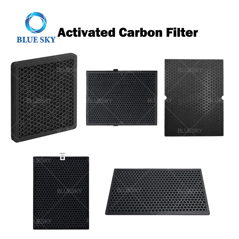 OEM ODM Customized Activated Carbon Cartridge Panel Air HEPA Filter for Air Purifier Parts