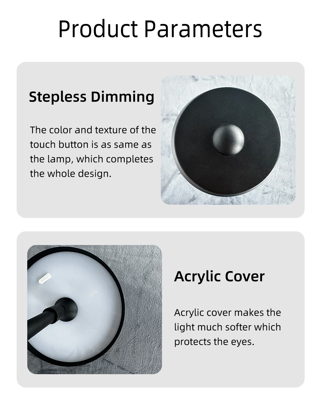 Decorating Table Light, Black and Simple, Durable and Useful