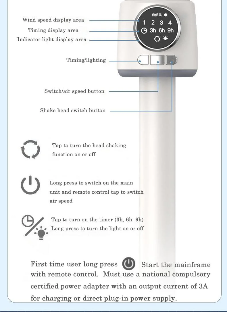 2023 New Hot Selling High Wind Power Rechargeable Air Circulation Fan