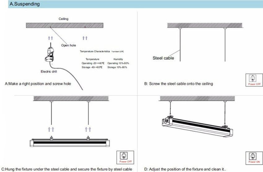 Waterproof LED Light 0.6m 1.2m 1.5m Triproof Light with Novel Appearance 5 Year Guarantee