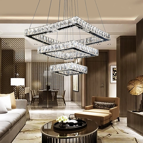 Modern LED Crystal Pendant Lamp Island Lighting Fixtures Dining Living Room