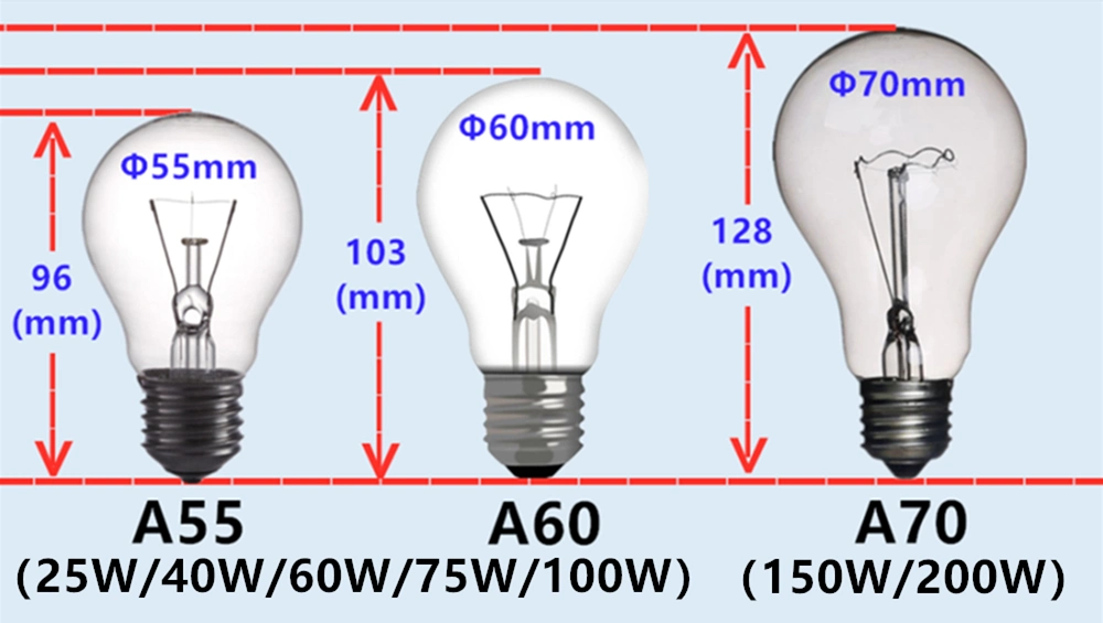 A70 220V 200W Incandescent Edision Bulb