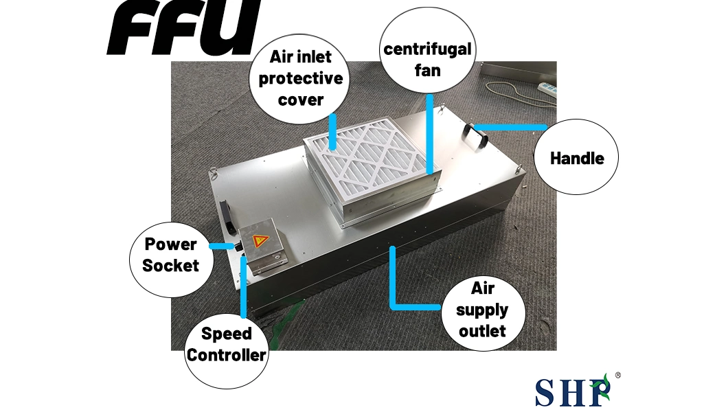 Cleanroom FFU Laminar Air Flow Hood HEPA Fan Filter Unit FFU