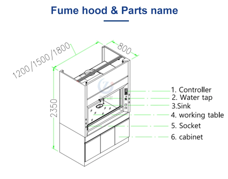 Mobile Extractor Fume Hoods Exhaust for Labs