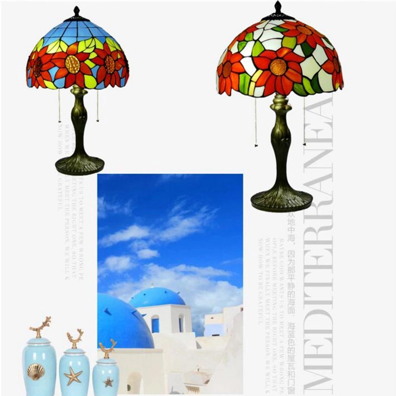 30cm Tiffany Lamp Bedroom Living Room Study Personality Retro Bedside Lighting (WH-TTB-30)