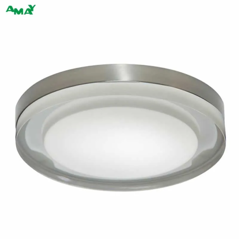 Modern Glass LED Dimmable Ceiling Lamp Flush Mount for Bedroom